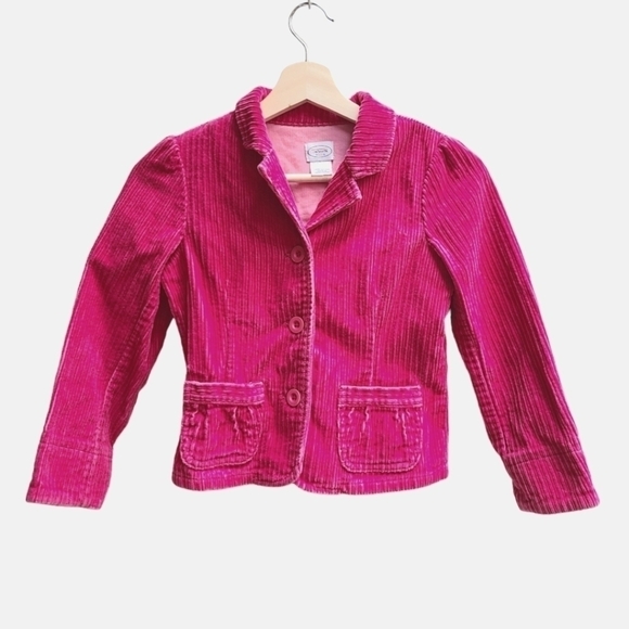 Talbots Kids Pink Corduroy Jacket, lightly distressed, Coastal Country, Size 7 - Picture 1 of 9